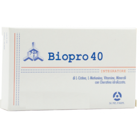 Biopro 40 Integratore per pelle capelli e unghie 40 compresse Biopro 40 Integratore per pelle capelli e unghie 40 compresse