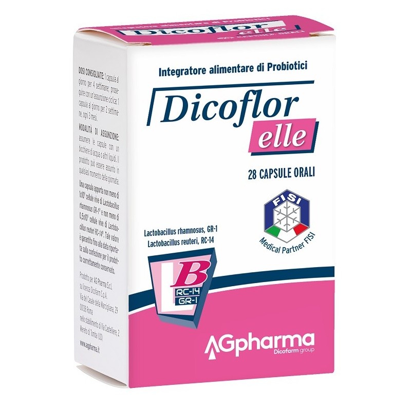 Dicoflor elle 28 capsule integratore alimentare per il riequilibrio della flora batterica vaginale