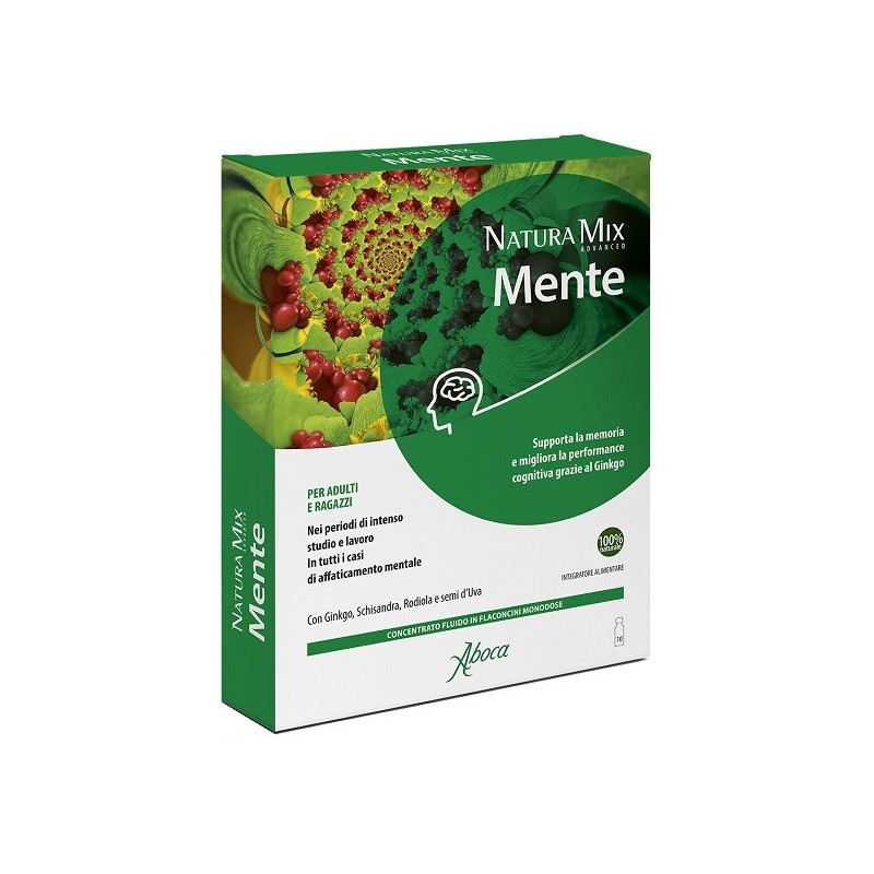 Aboca Natura Mix Advanced Mente 10 Flaconcini 150 G Aboca Natura Mix Advanced Mente 10 Flaconcini 150 G