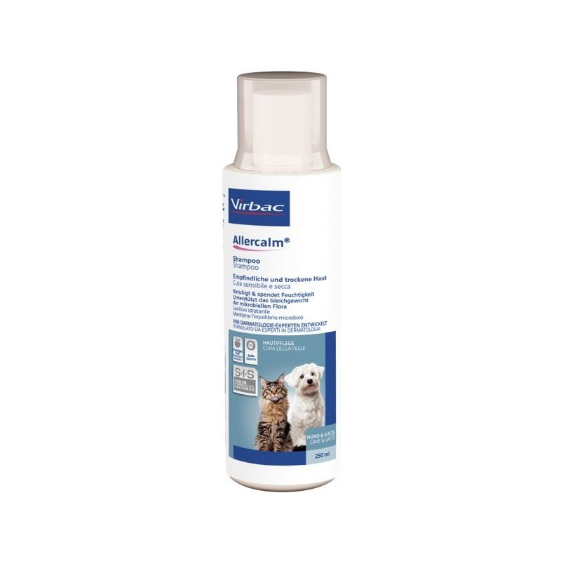 Virbac Allercalm Shampoo Veterinario per Cute Sensibile e Secca - 250ml
