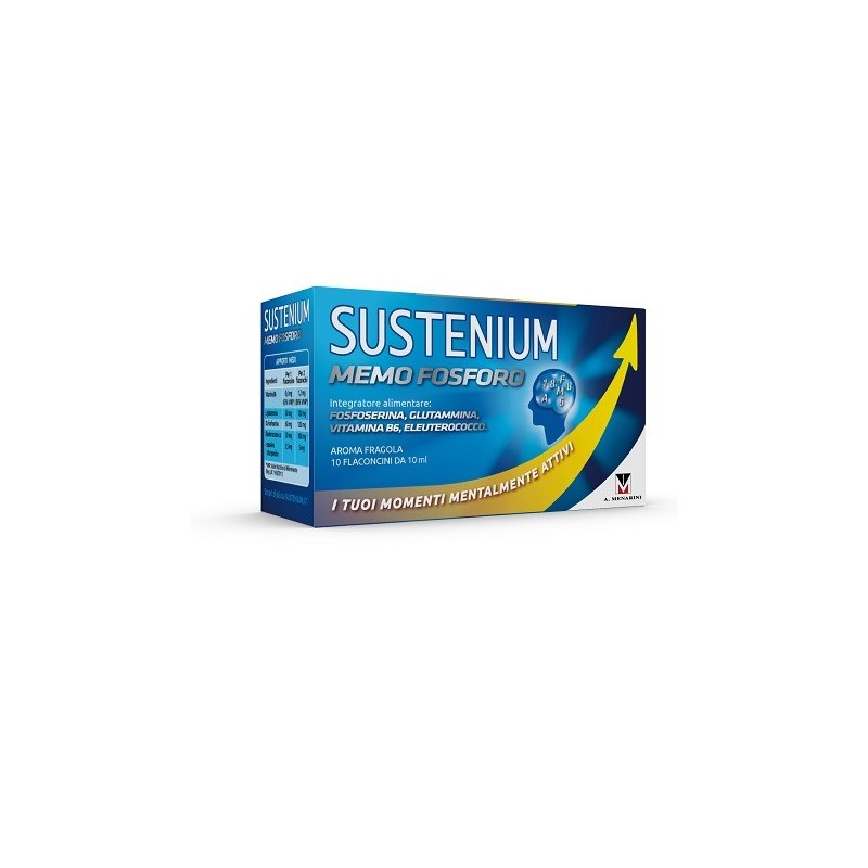 Sustenium Memo Fosforo 10 Flaconcini aroma fragola 10 Ml