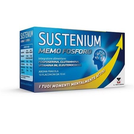 Sustenium Memo Fosforo 10 Flaconcini aroma fragola 10 Ml