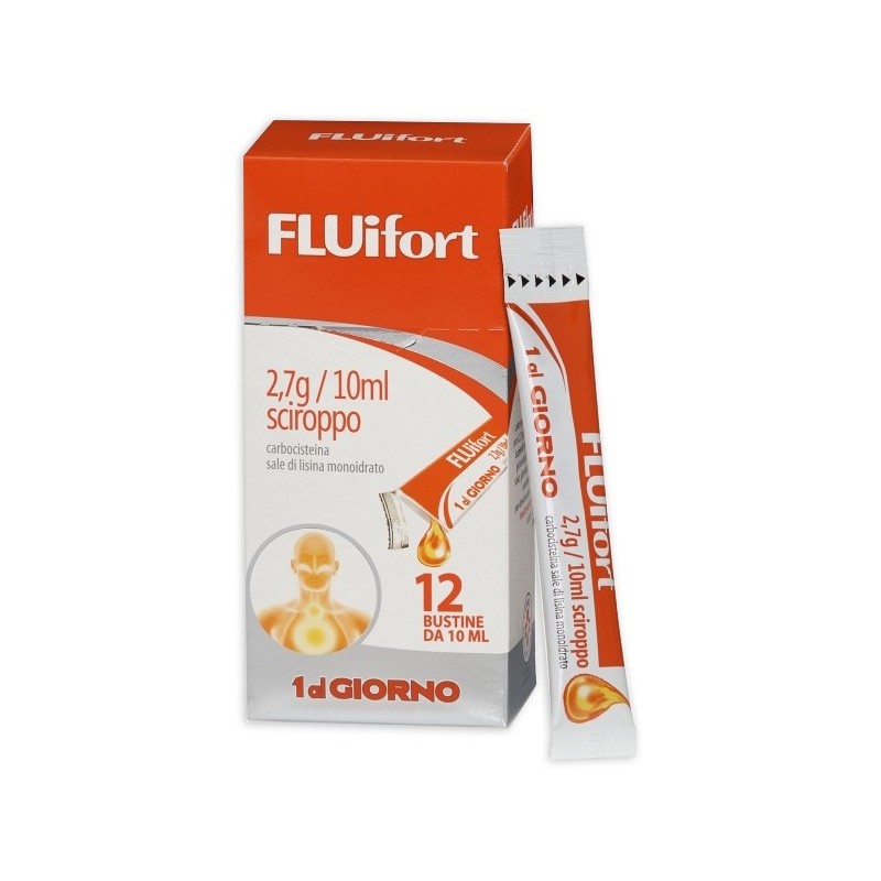 Fluifort 12 Stick da 10 ml sciroppo per la tosse secca e grassa