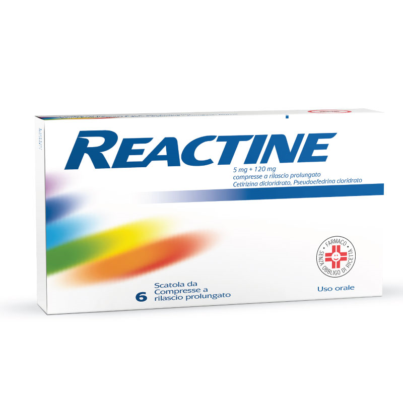 Reactine 6 Cpr a Rilascio Prolungato Antistaminico e Docongestionante