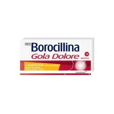 Neo Borocillina Gola Dolore Senza Zucchero - 16 pastiglie Gusto Limone e Miele Neo Borocillina Gola Dolore Senza Zucchero - 16 pastiglie Gusto Limone e Miele