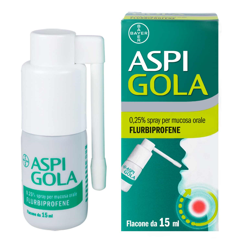 Aspi Gola 0,25% Spray Per Mucosa Orale Flurbiprofene 15 ml