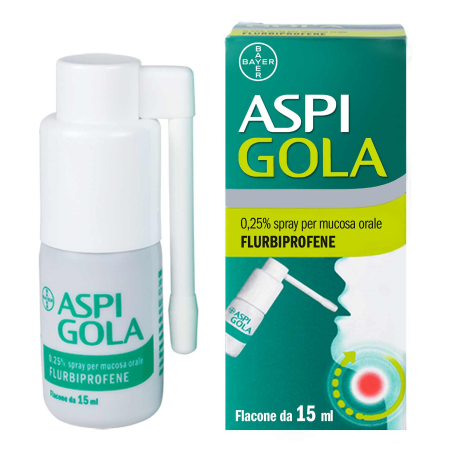 Aspi Gola 0,25% Spray Per Mucosa Orale Flurbiprofene 15 ml