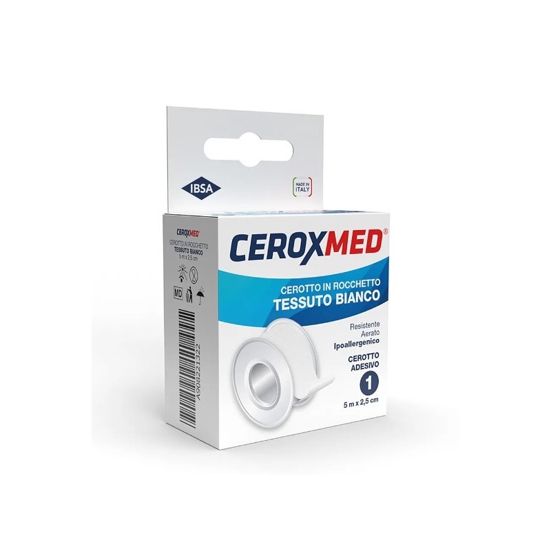 Nova Argentia Ind. Farm Cerotto In Rocchetto Ceroxmed Aerato In Tessuto Bianco 500x2,50 Cm 1 Pezzo