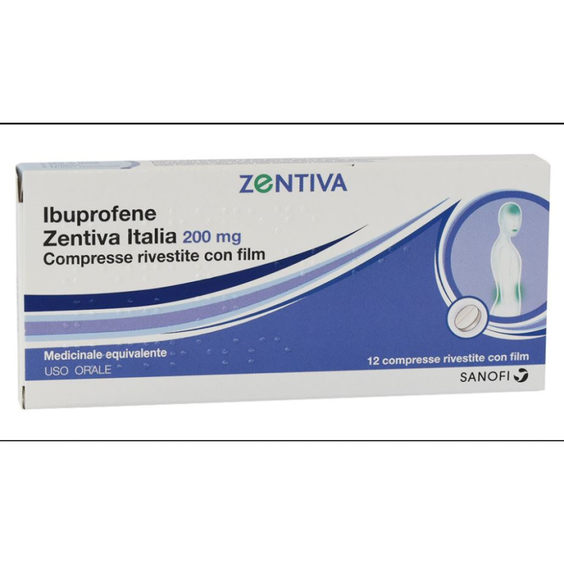 Ibuprofene Zentiva Italia 200 Mg 12 Compresse Rivestite Medicinale Equivalente