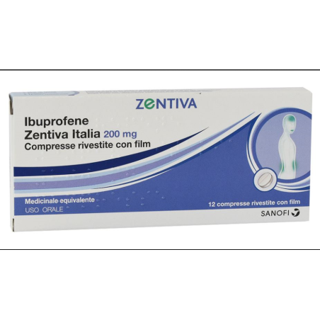 Ibuprofene Zentiva Italia 200 Mg 12 Compresse Rivestite Medicinale Equivalente