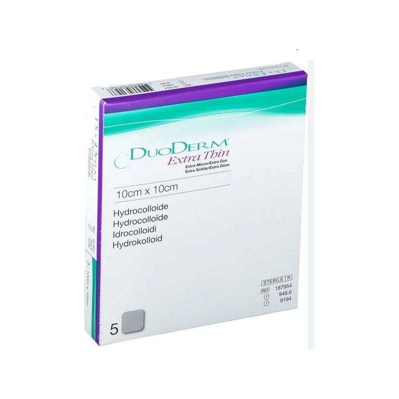 Medicazione con idrocolloidi sterile duoderm extra sottile 10x10cm 5 pezzi