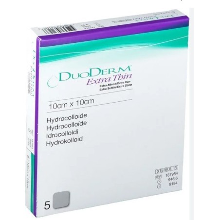 Medicazione con idrocolloidi sterile duoderm extra sottile 10x10cm 5 pezzi