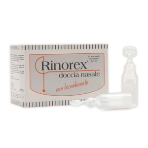 Fiala per doccia nasale rinorex bicarbonato 5 ml 15 pezzi