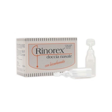 Fiala per doccia nasale rinorex bicarbonato 5 ml 15 pezzi