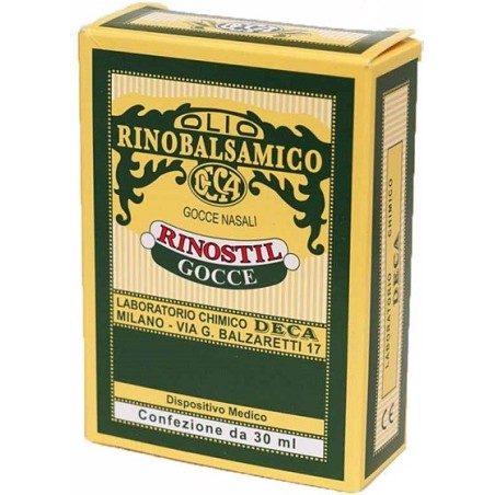 Rinostil gocce nasali flacone 30ml olio rinobalsamico per laprotezione della mucosa nasale e la puli