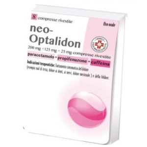 Perrigo Italia Neo-optalidon 200 Mg+125 Mg+25 Mg Compresse Rivestite Paracetamolo+propifenazone+caffeina