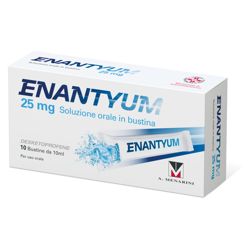 Enantyum 25 Mg Soluzione Orale In Bustina Dexketoprofene 10 bustine