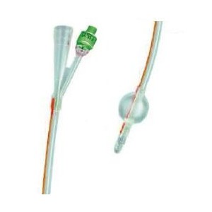 Safety Catetere Foley In Silicone Trasparente A 2 Vie Con Palloncino 5-10ml Diametro Ch18 6,00mm Lunghezza 40cm