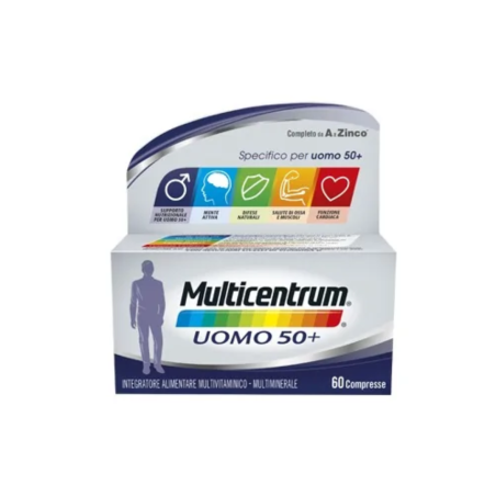 Multicentrum Uomo 50+ Integratore multivitaminico e multiminerale - 60 Compresse