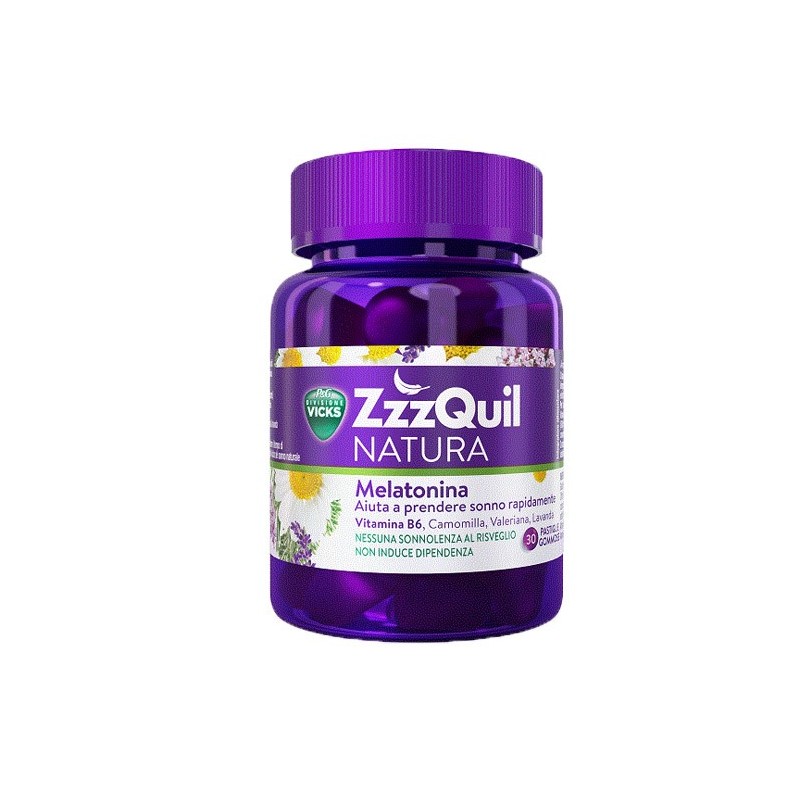 Vicks Zzzquil Natura Melatonina Naturale - 30 Pastiglie Gommose
