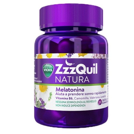 Vicks Zzzquil Natura Melatonina Naturale - 30 Pastiglie Gommose