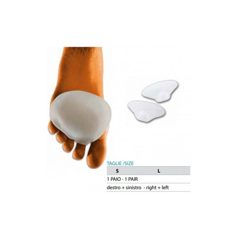 Orione ok ped g201 cuscinetto metatarsale gel polimero destro + sinistro l 1 paio