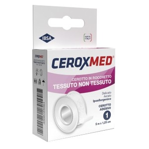 Nova Argentia Ind. Farm Cerotto Adesivo In Rocchetto Ceroxmed In Tessuto Non Tessuto Aerato Ipoallergenico Bianco 500x1,25 Cm 1