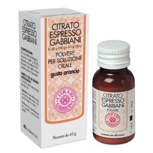 Citrato Espresso Gabbiani 8,155 G/100 G + 0,7 G/100 G Polvere Per Soluzione Orale Gusto Arancio
