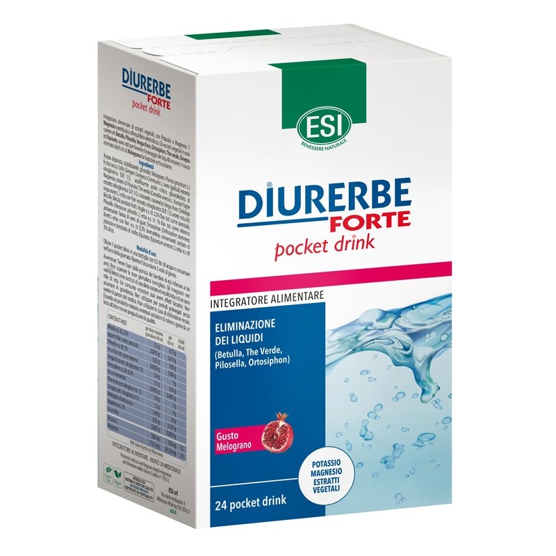 Diurerbe forte pocket drink melograno 24 x 20 ml