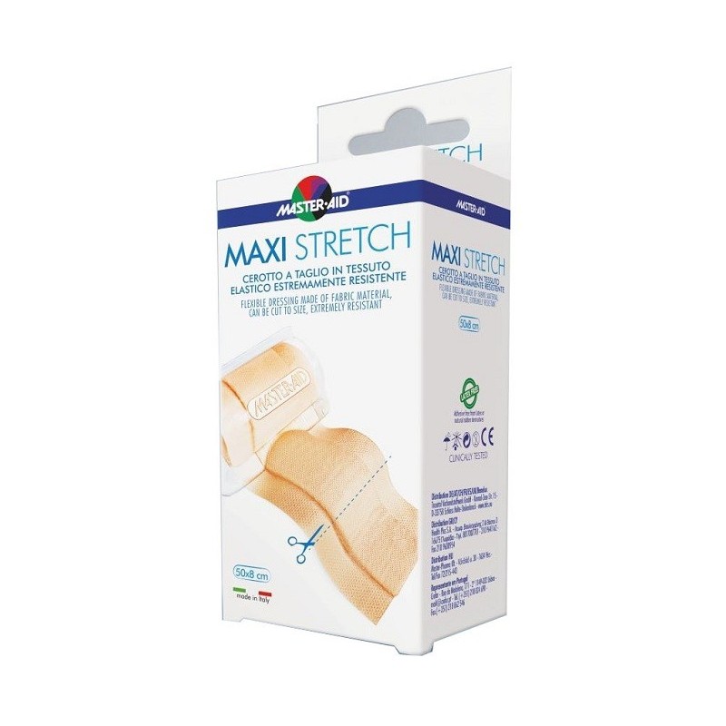 Master-aid stretch cerotto a taglio in tessuto elastico resistente 50 x 8 cm