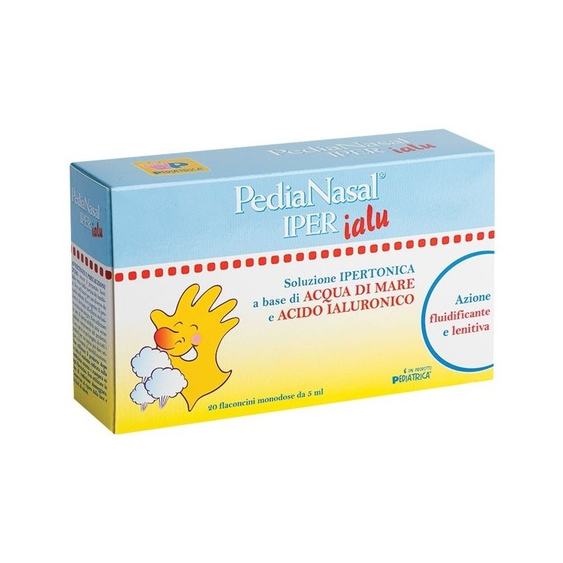 Pediatrica Pedianasal Iper Soluzione Ipertonica Con Acido Ialuronico 20 Flaconcini Monodose Da 5 Ml