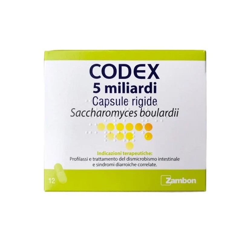 Codex 5 Miliardi 12 Capsule Rigide Saccharomyces Boulardii
