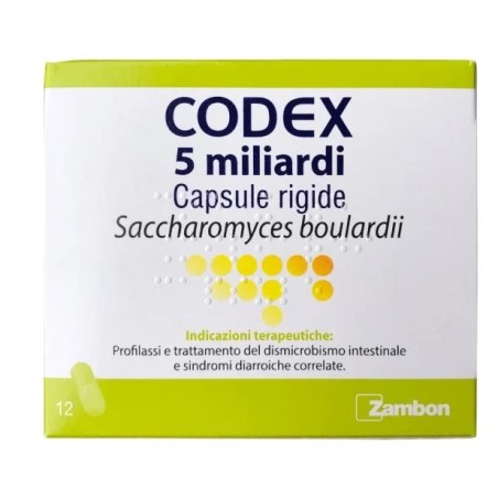 Codex 5 Miliardi 12 Capsule Rigide Saccharomyces Boulardii