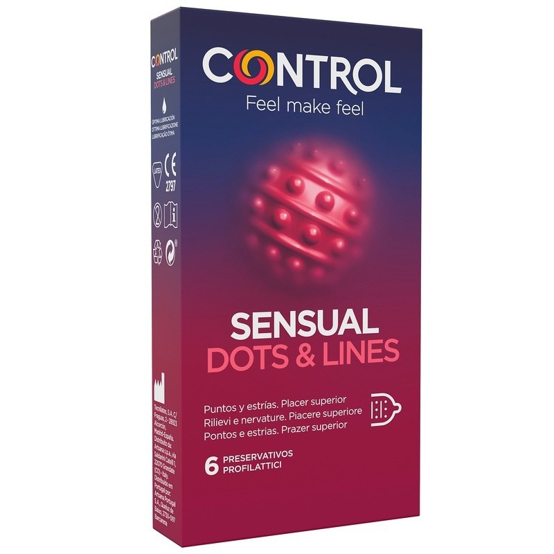 Artsana Control Sensual Dots&lines 6 Pezzi Artsana Control Sensual Dots&lines 6 Pezzi