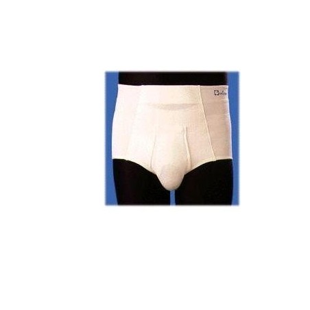 Orione 316 cintoslip erniario uomo aperto con pelotte bianco 2