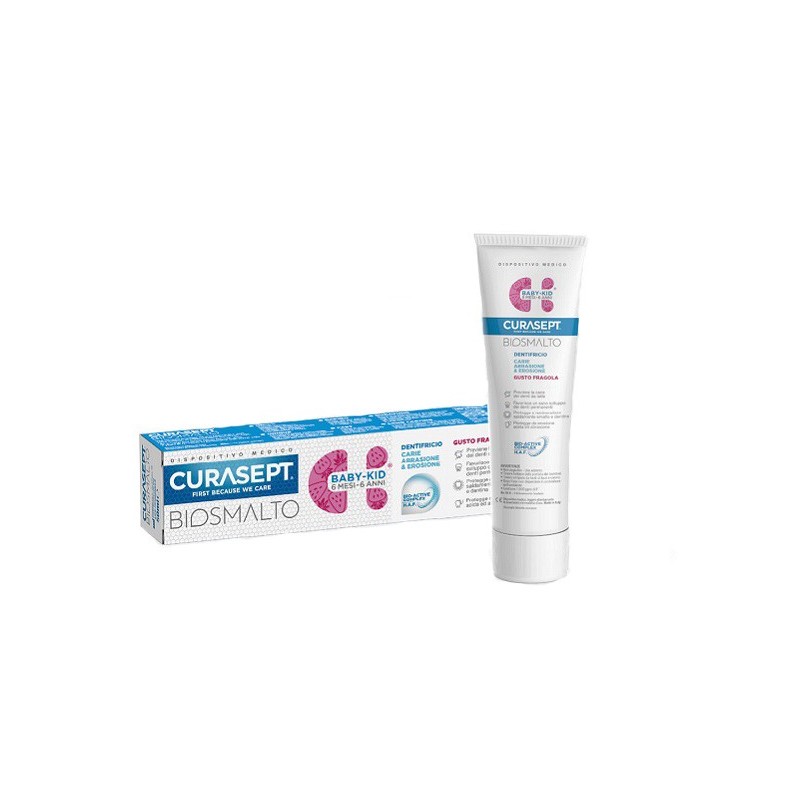 Curasept Biosmalto Dentifricio Baby Kid Fragola Carie Abrasione & Erosione 50 Ml Curasept Biosmalto Dentifricio Baby Kid Fragola Carie Abrasione & Erosione 50 Ml