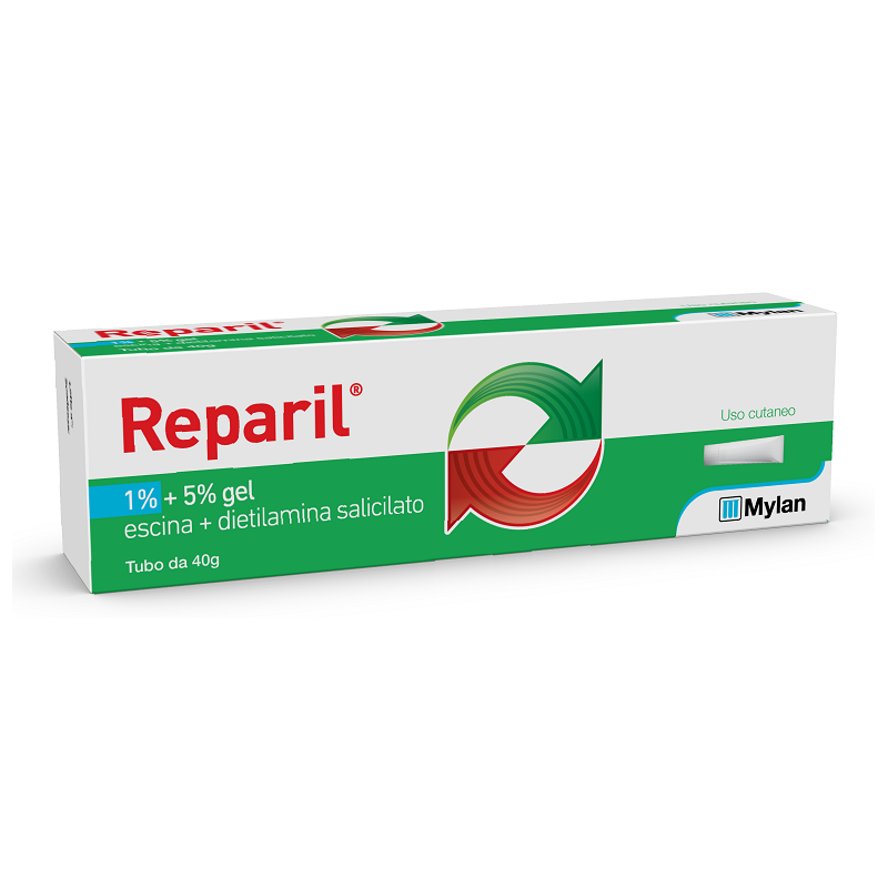Reparil gel 1% + 5% antiedemigeno 40 gr