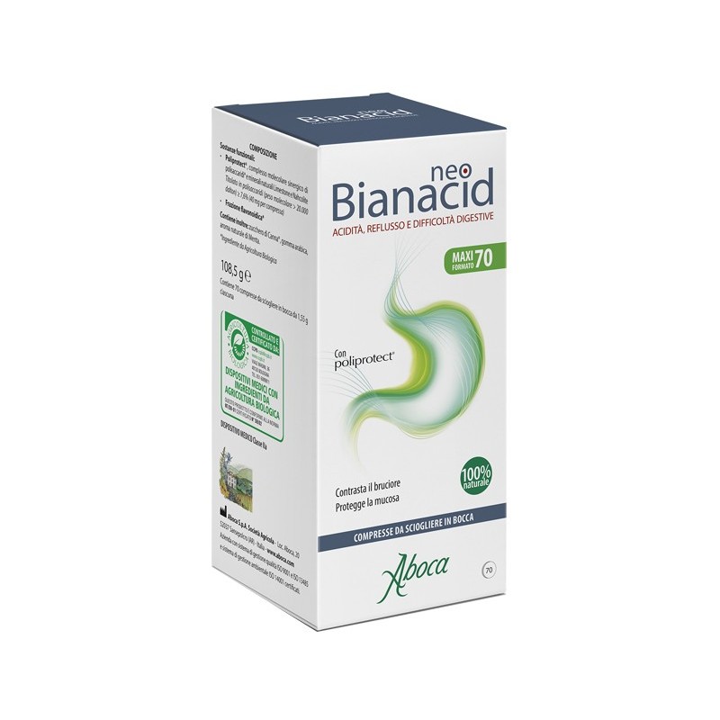 Aboca Neobianacid acidità e reflusso 70 Compresse Masticabili