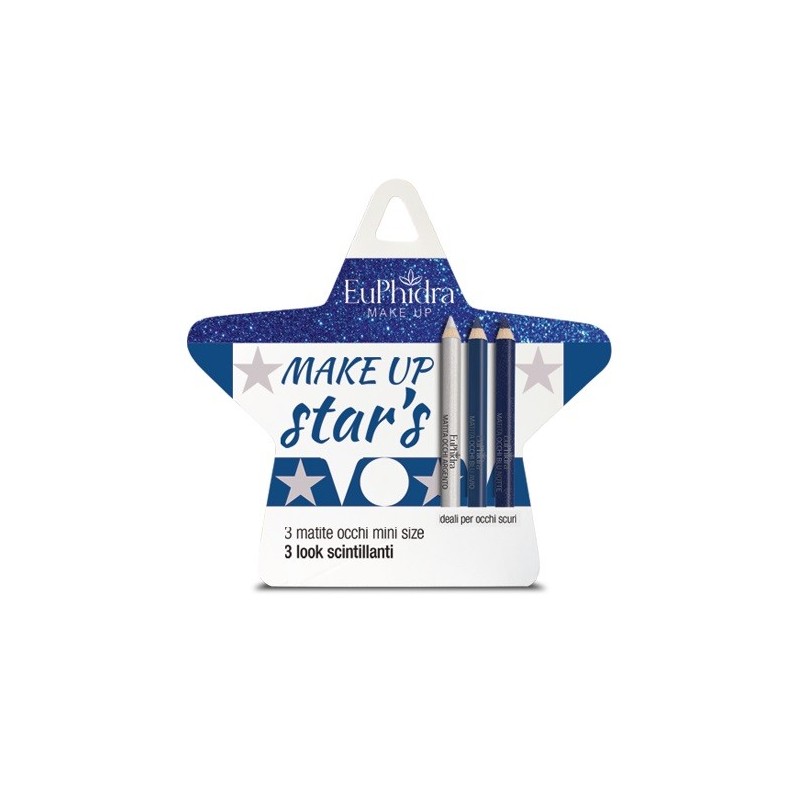 Euphidra cofanetto make up star's occhi scuri 2 matite nero + 1 matita argento