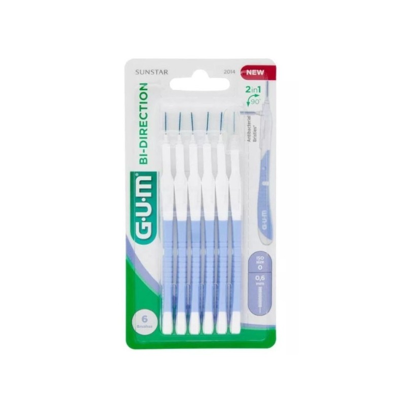 Sunstar Italiana Gum Bi-direction Scovolini Punta Microfine 2314 6 Pezzi Sunstar Italiana Gum Bi-direction Scovolini Punta Microfine 2314 6 Pezzi