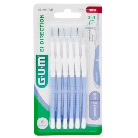 Sunstar Italiana Gum Bi-direction Scovolini Punta Microfine 2314 6 Pezzi Sunstar Italiana Gum Bi-direction Scovolini Punta Microfine 2314 6 Pezzi