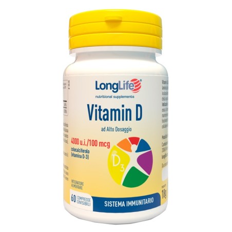Longlife Vitamin D 4000ui Integratore per Ossa - 60 Compresse