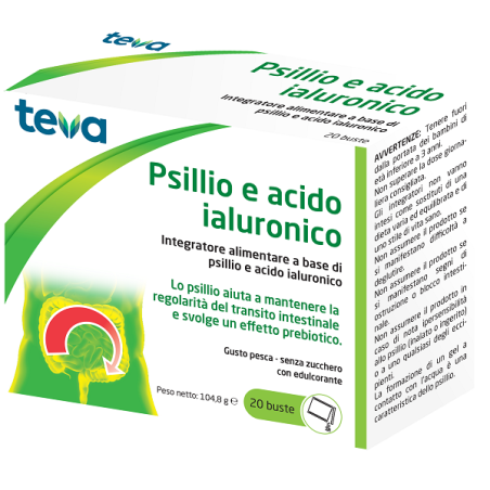 Teva Italia Psillio Acido Ialuronico Teva 20 Buste 104,8 G Teva Italia Psillio Acido Ialuronico Teva 20 Buste 104,8 G
