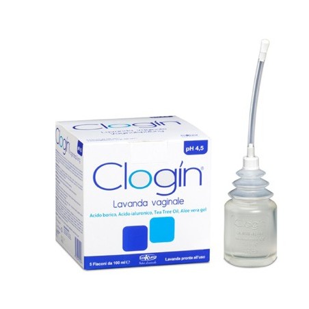 Clogín Lavanda Vaginale Detergente pH 4,5 - 5 flaconi + 5 cannule monouso