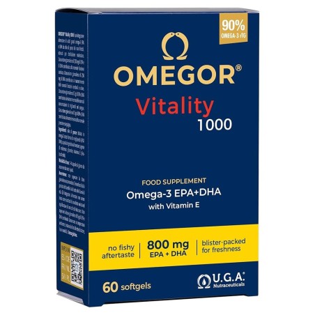 Omegor Vitality 1000 Integratore di Omega-3 - 60 Capsule Molli