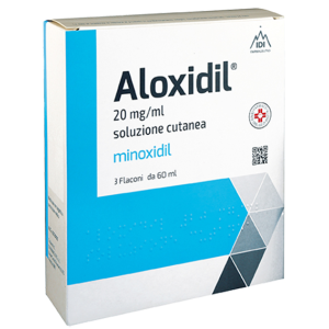 Aloxidil 20 Mg/ml Soluzione Cutanea Minoxidil 3 flaconi da 60 ml