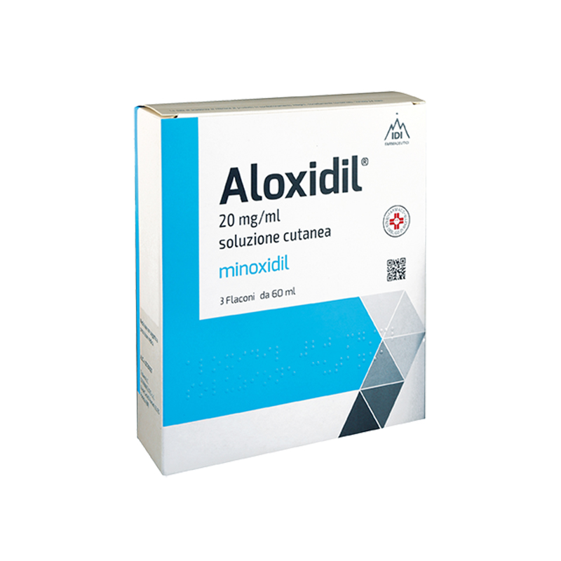 Aloxidil 20 Mg/ml Soluzione Cutanea Minoxidil 3 flaconi da 60 ml