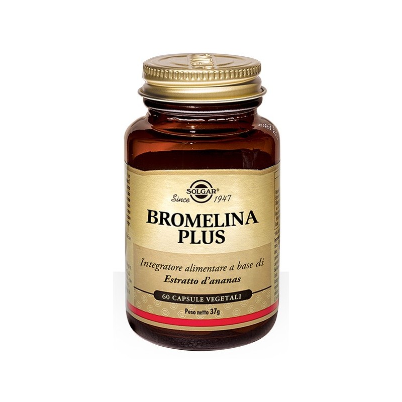 Solgar Bromelina Plus Integratore Drenante - 60 Capsule Solgar Bromelina Plus Integratore Drenante - 60 Capsule