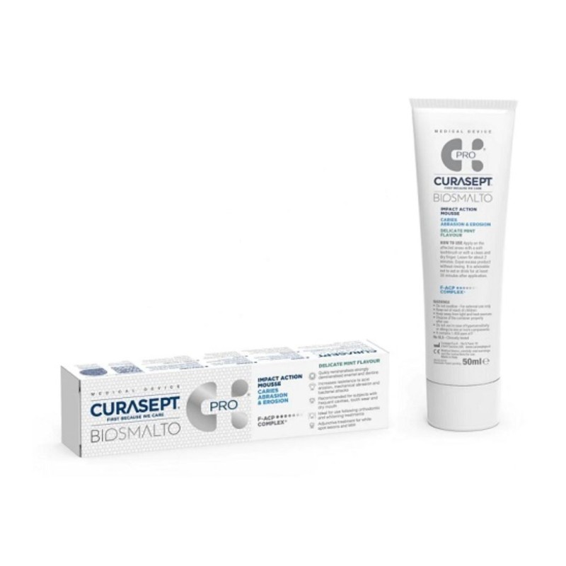 Curasept Biosmalto Mousse Anti Carie - 50ml Gusto Menta