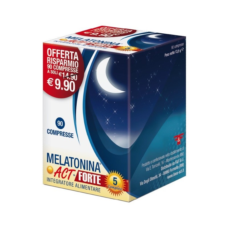 Melatonina Act 1mg + 5 Complex Integratore - 90 compresse